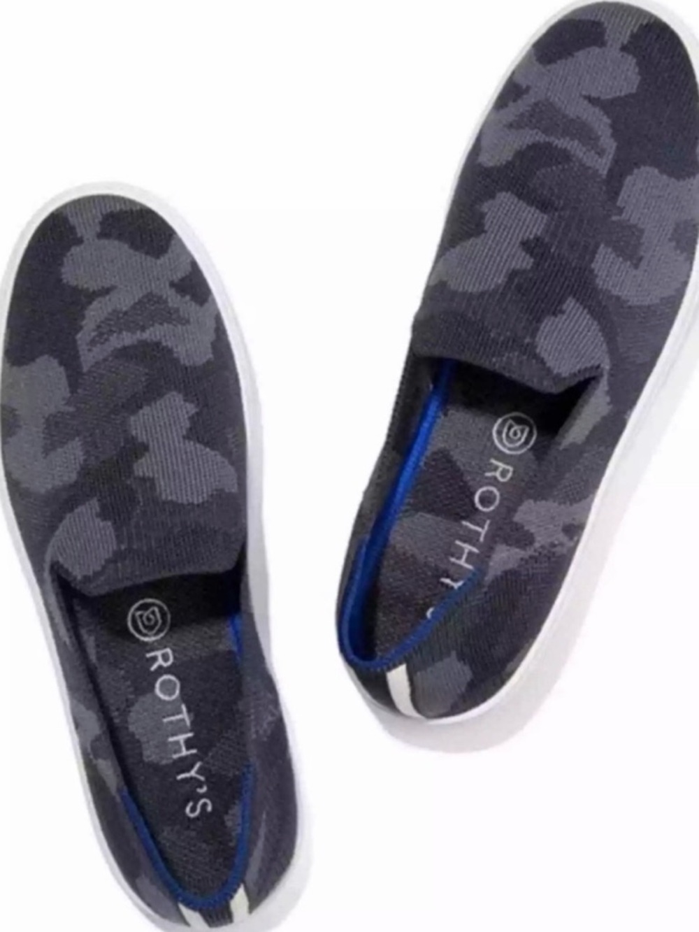 Rothy’s The Original Sneaker Slip in Black Grey Camo